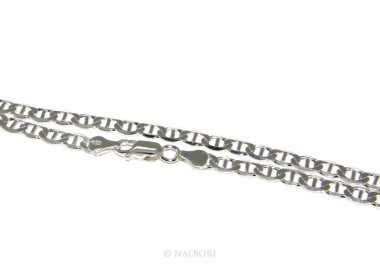 NSA|ARGENTO 925 : Collana o Bracciale uomo catena maglia marina 8,5 x 5 massiccia chiara