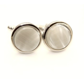 NSA|Gemeli per camicia da uomo con occhio di gatto tondo o ovale