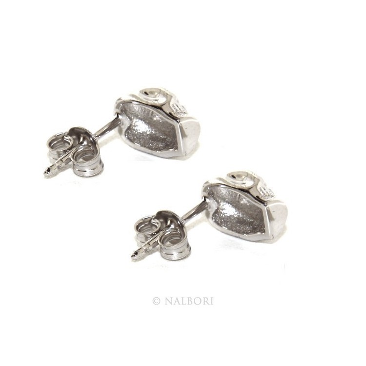 NSA|Stamped 925 silver : earrings casting small woman Man skulls