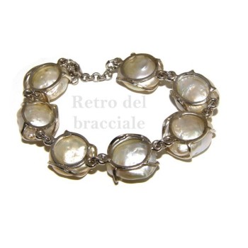 NSA|Argento 925 : Bracciale donna mega perle naturali barocche scaramazze