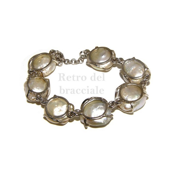 NSA|Argento 925 : Bracciale donna mega perle naturali barocche scaramazze