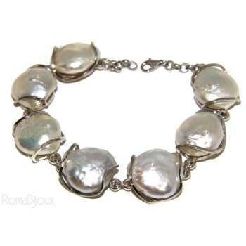 NSA|925: Women's Bracelet mega baroque natural pearls scaramazze