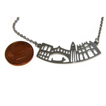 NSA|Steel: Exclusive necklace forzatina city skyline souvenirs of Italy Venice