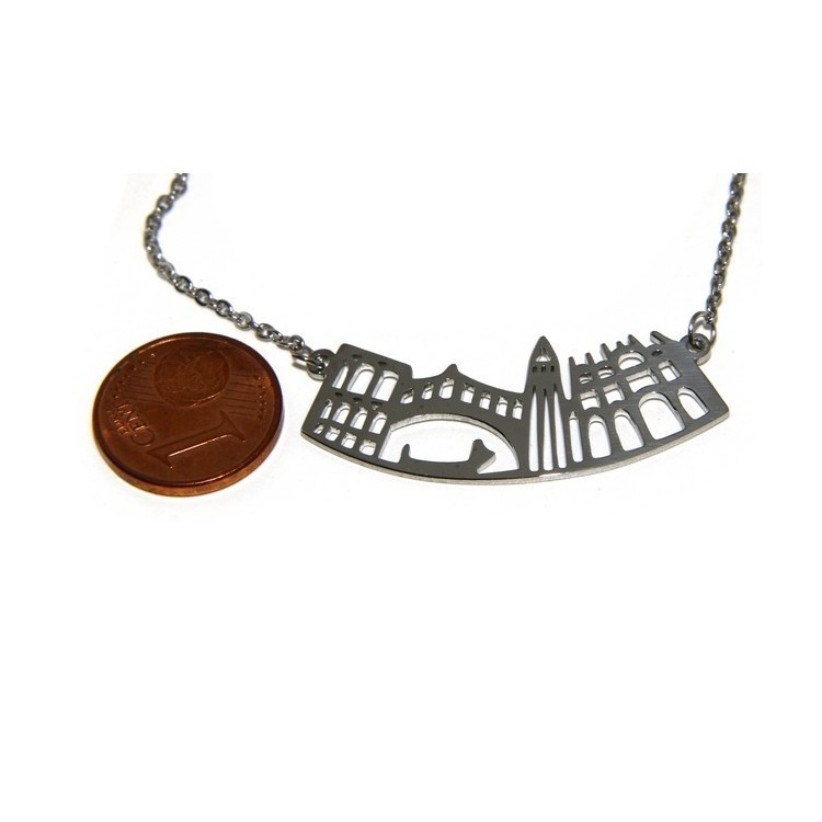 NSA|Steel: Exclusive necklace forzatina city skyline souvenirs of Italy Venice