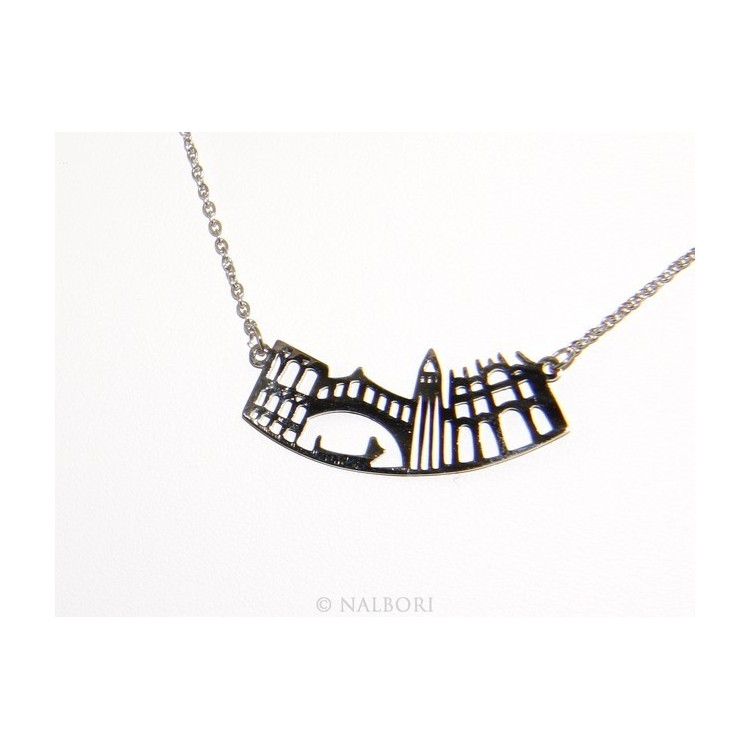 NSA|Steel: Exclusive necklace forzatina city skyline souvenirs of Italy Venice