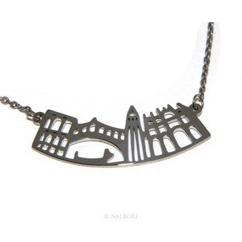 NSA|Steel: Exclusive necklace forzatina city skyline souvenirs of Italy Venice