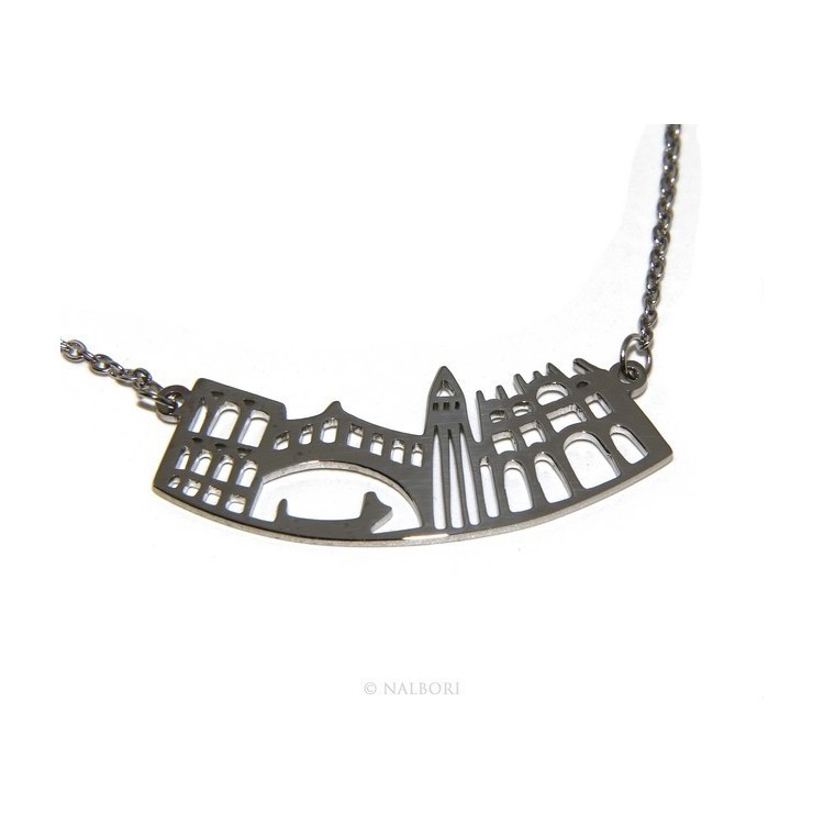 NSA|Steel: Exclusive necklace forzatina city skyline souvenirs of Italy Venice