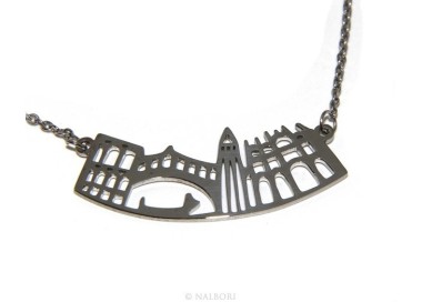 NSA|Steel: Exclusive necklace forzatina city skyline souvenirs of Italy Venice