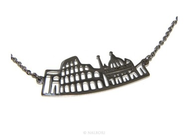 NSA|Steel: Exclusive necklace forzatina city skyline souvenirs of Italy Rome