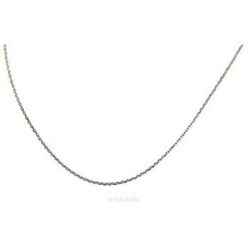 NSA|Choker necklace forzatina Diamond coated 1mm SILVER 925 Rhodium. 45 or 50 cm for men and women