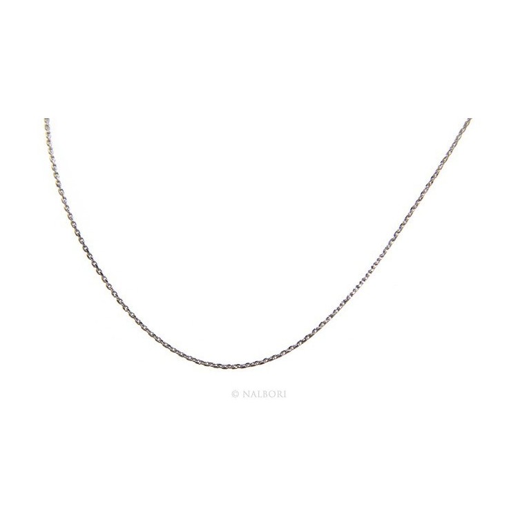 NSA|Choker necklace forzatina Diamond coated 1mm SILVER 925 Rhodium. 45 or 50 cm for men and women