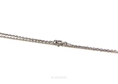 NSA|Girocollo catenina forzatina Diamantata 1mm ARGENTO 925 rodiato. cm 45 o 50 per uomo e donna