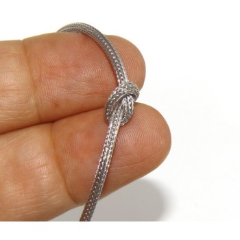 NSA|925: bracelet fox tail wire with simple knot for men and women from 15 to 20 cm