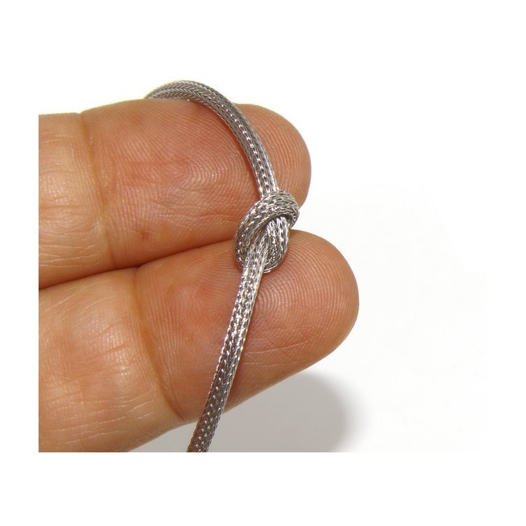 NSA|925: bracelet fox tail wire with simple knot for men and women from 15 to 20 cm