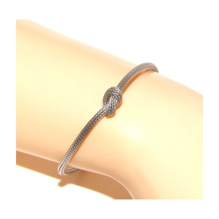 NSA|925: bracelet fox tail wire with simple knot for men and women from 15 to 20 cm