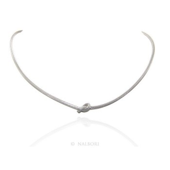 NSA|925: Necklace fox tail wire with simple knot for men and women Nalbori