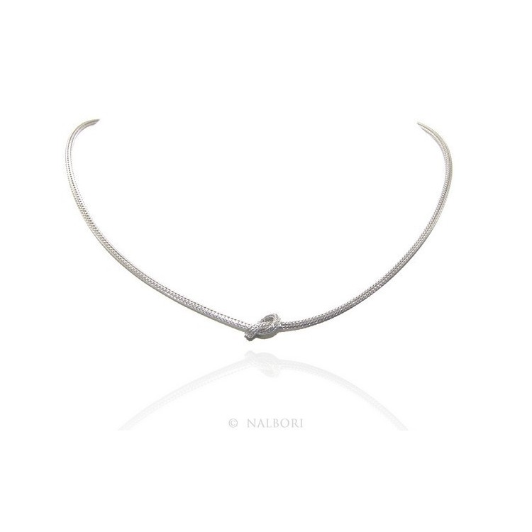 NSA|925: Necklace fox tail wire with simple knot for men and women Nalbori