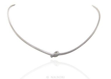 NSA|925: Necklace fox tail wire with simple knot for men and women Nalbori