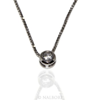 NSA|silver 925 : set earrings and chain 3 mm