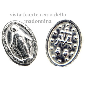 NSA|Bracciale rosario uomo donna in Argento 925 madonna , croce e cristallo rosso 16,00 18,50 cm