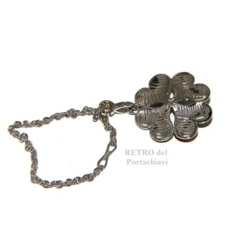 NSA|Key ring or pendant charm woman bag Key ring door keys and four-leaf clover 925 silver ladybug massive