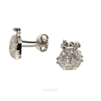 NSA|925: pair of turtle woman earrings zirconia mircosetting