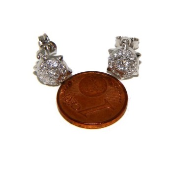 NSA|925: pair of turtle woman earrings zirconia mircosetting