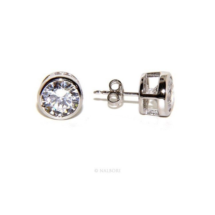 NSA|925: pair of earrings woman man great light point 10mm