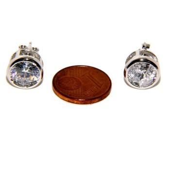 NSA|925: pair of earrings woman man great light point 10mm