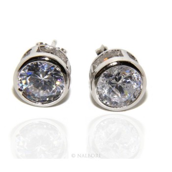 NSA|925: pair of earrings woman man great light point 10mm