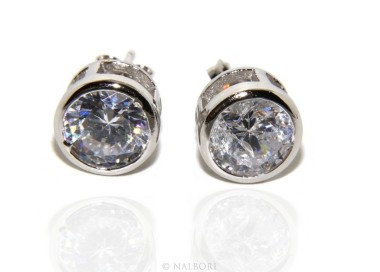 NSA|925: pair of earrings woman man great light point 10mm