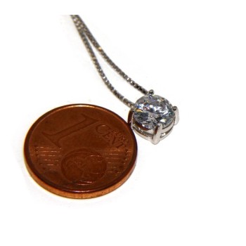 NSA|Argento 925 : Collana Collier donna pendente passante punto luce griffe 6 mm