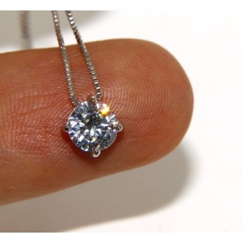 NSA|Argento 925 : Collana Collier donna pendente passante punto luce griffe 6 mm