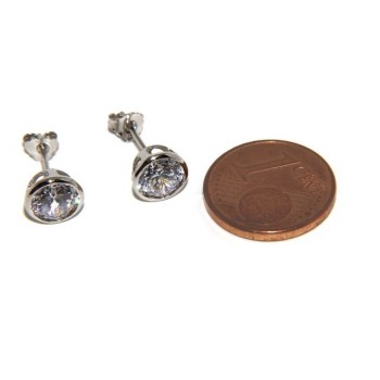 NSA|silver 925 : set earrings and chain 6 mm