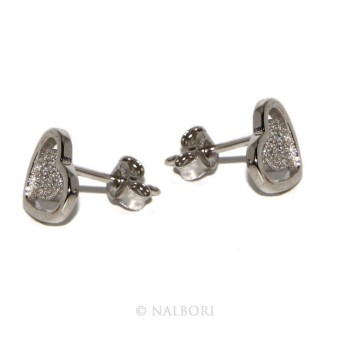 NSA|925: double heart earrings light point woman pave zircon White