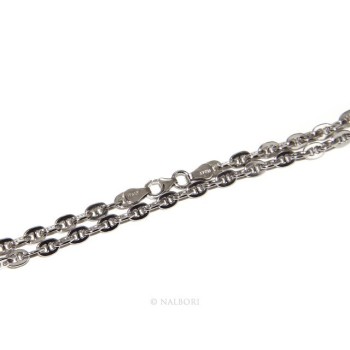 NSA|ARGENTO 925 : Collana stile vintage traversino 6 x 8 massiccio uomo donna lunga 70 o 85 cm