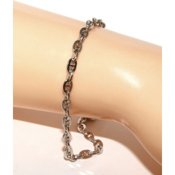 NSA|ARGENTO 925 : Bracciale stile vintage traversino 6 x 8 massiccio uomo donna varie misure