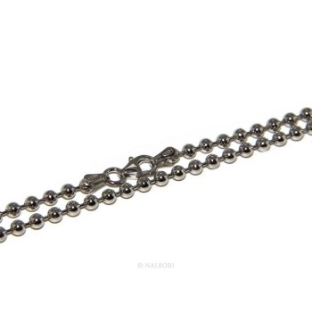 NSA|SILVER 925: Choker necklace dots balls balls 3.0 mm various lengths rhodium finish