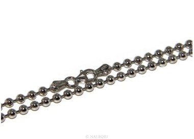 NSA|SILVER 925: Choker necklace dots balls balls 3.0 mm various lengths rhodium finish