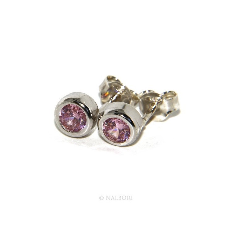 NSA|ARGENTO 925 : Bracciale donna schiava orecchini anello zirconi naturali rosa rosaline brillante