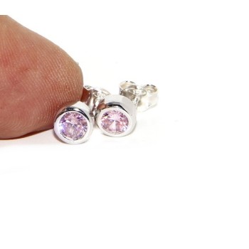 NSA|ARGENTO 925 : Bracciale donna schiava orecchini anello zirconi naturali rosa rosaline brillante