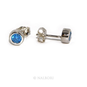 NSA|ARGENTO 925 : Bracciale donna schiava orecchini anello zirconi naturali Blu oltremare chiaro - capri blue brillante