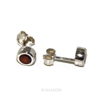 NSA|SILVER 925: Bracelet slave woman earrings natural zircons Ring  garnet red (ruby) brilliant