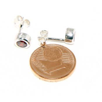 NSA|SILVER 925: Bracelet slave woman earrings natural zircons Ring  garnet red (ruby) brilliant