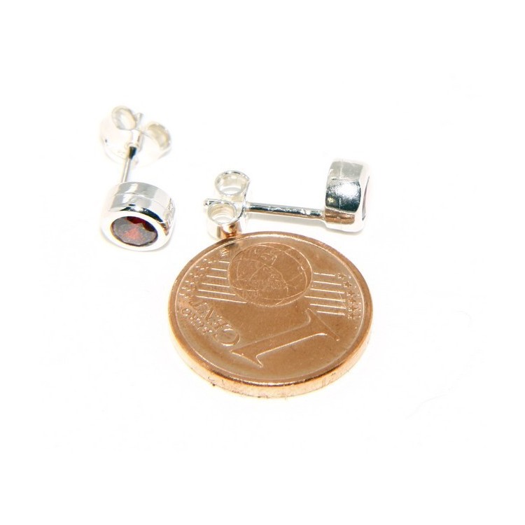 NSA|SILVER 925: Bracelet slave woman earrings natural zircons Ring  garnet red (ruby) brilliant