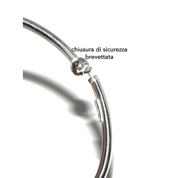 NSA|ARGENTO 925 : Bracciale donna per CHARME ciondoli chiusura brevettata ovale misura media