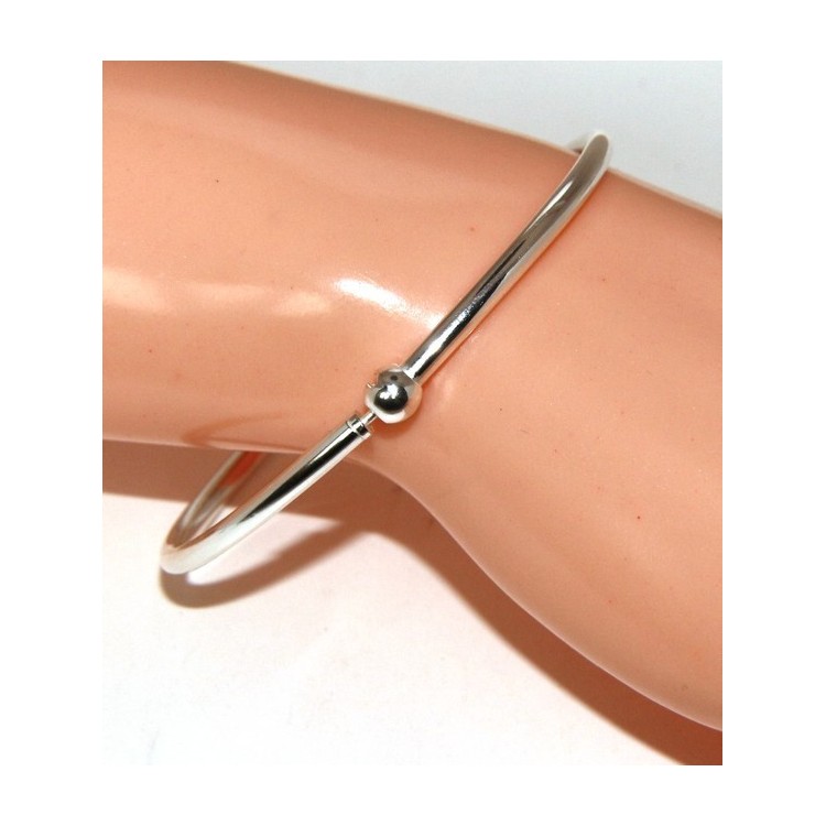 NSA|ARGENTO 925 : Bracciale donna per CHARME ciondoli chiusura brevettata ovale misura media