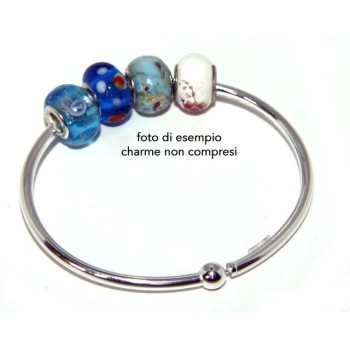 NSA|SILVER 925: woman bracelet for patented CHARMs BEADS closing pendants oval midsize