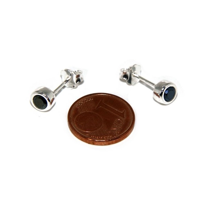 NSA|SILVER 925: Bracelet slave woman earrings natural zircons ring shining black blacks