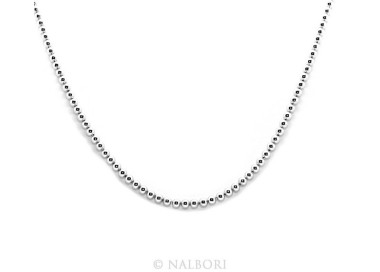 NSA|SILVER 925: Choker necklace dots balls balls 3.0 mm strung rhodium rhodium